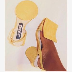 Jacquemus yellow Les rond de carre shoes